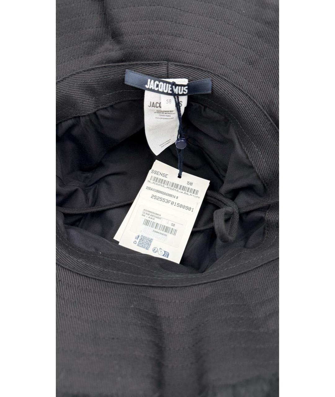 JACQUEMUS Черная хлопковая панама, фото 5