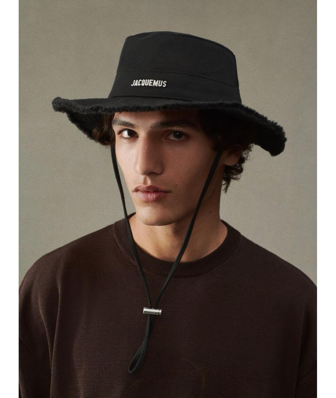 JACQUEMUS Черная хлопковая панама, фото 8