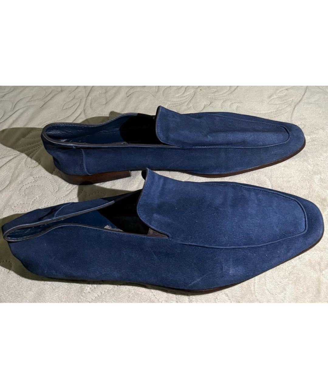 ZILLI Синие замшевые лоферы, фото 4