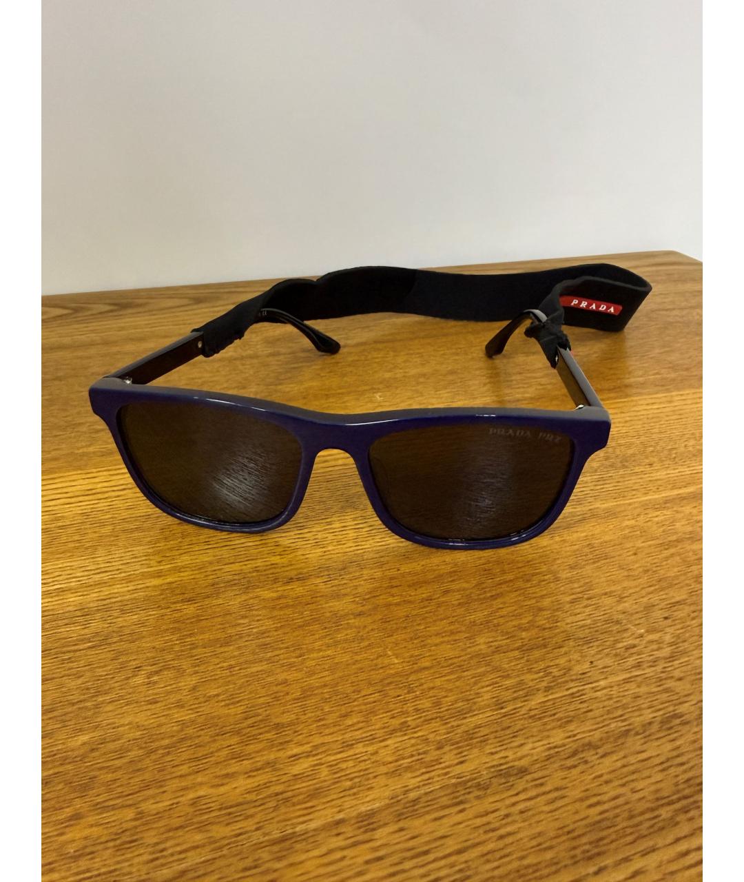 PRADA Черные пластиковые солнцезащитные очки, фото 8