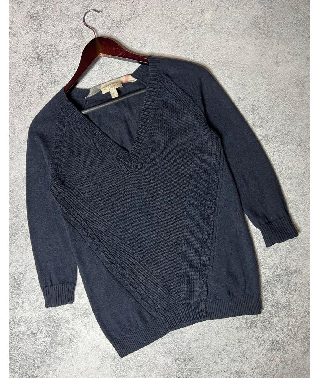 BURBERRY Темно-синий кашемировый джемпер / свитер, фото 6