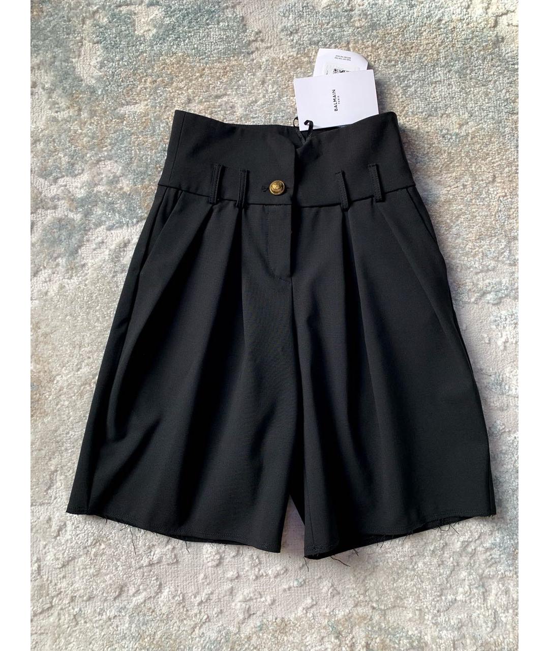 BALMAIN Черные шерстяные брюки и шорты, фото 2