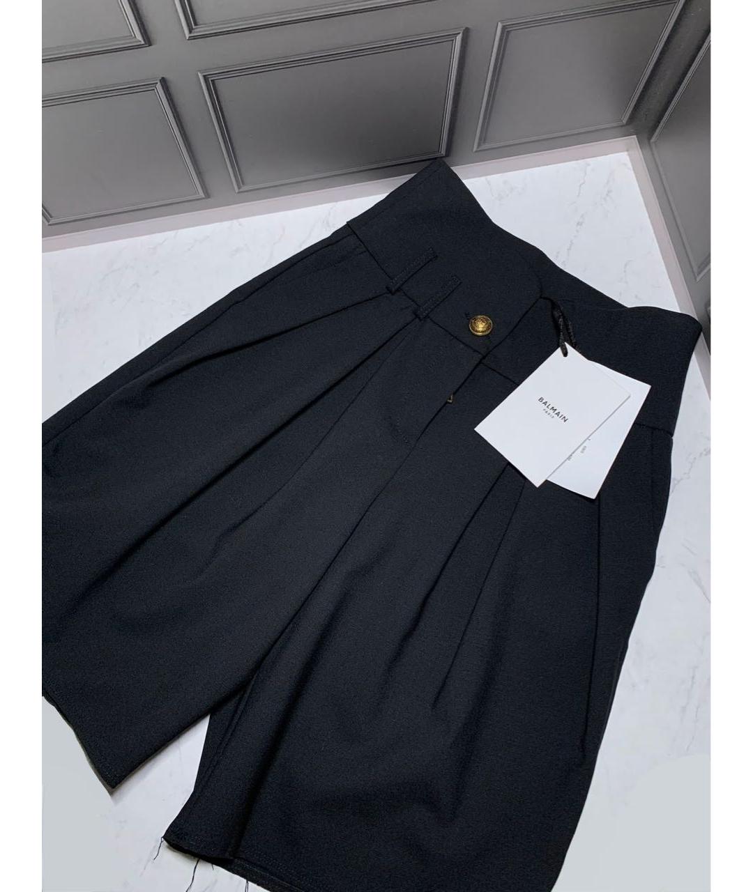 BALMAIN Черные шерстяные брюки и шорты, фото 4