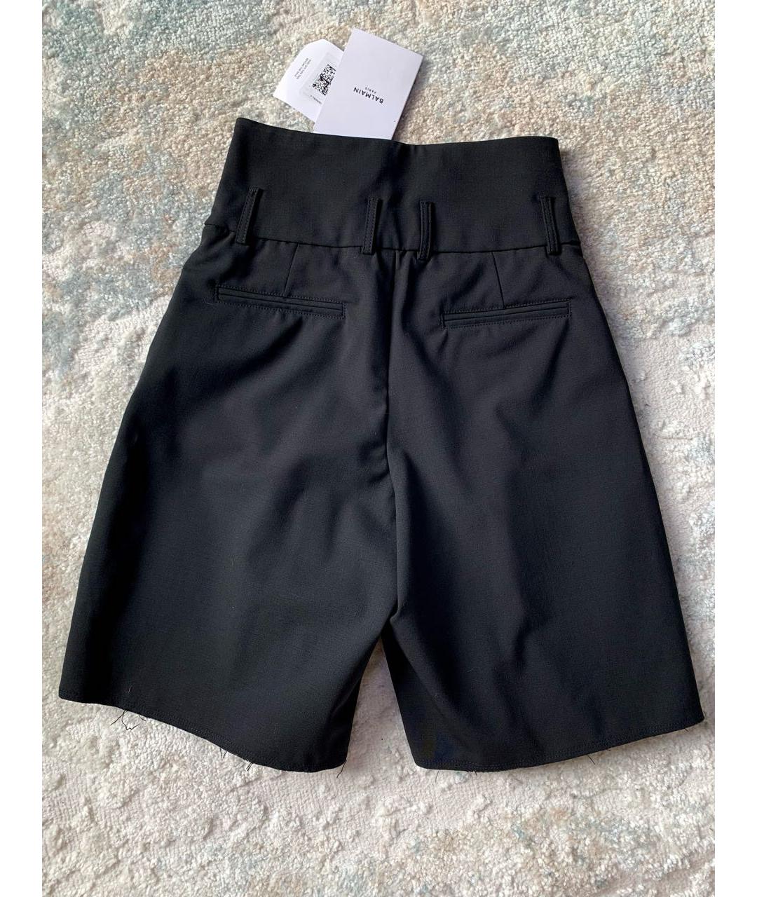 BALMAIN Черные шерстяные брюки и шорты, фото 3