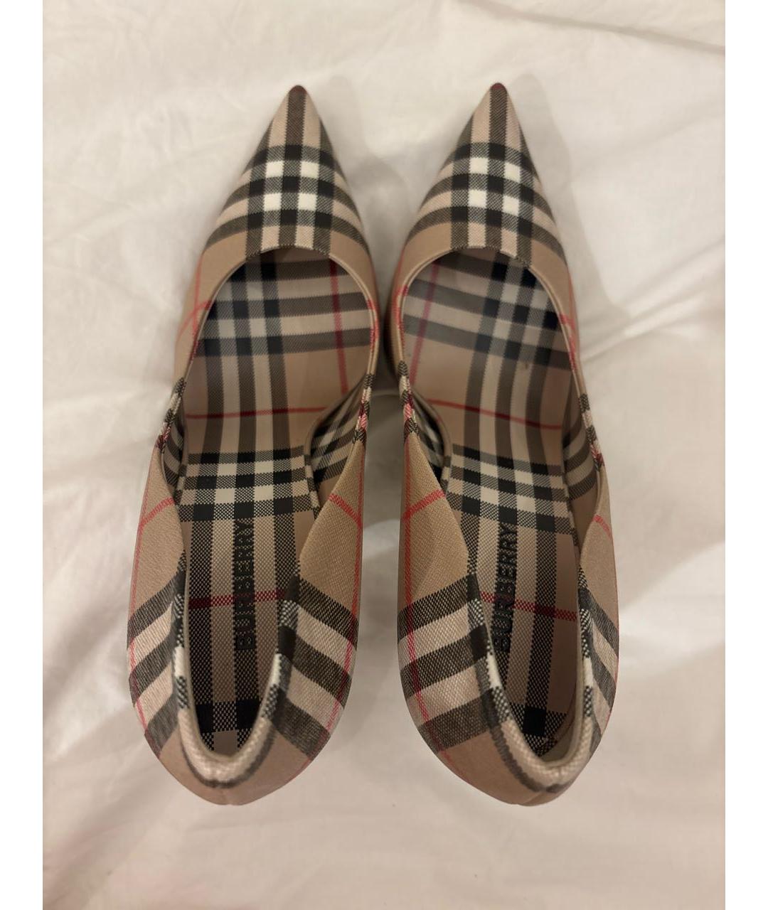 BURBERRY Бежевые туфли, фото 3