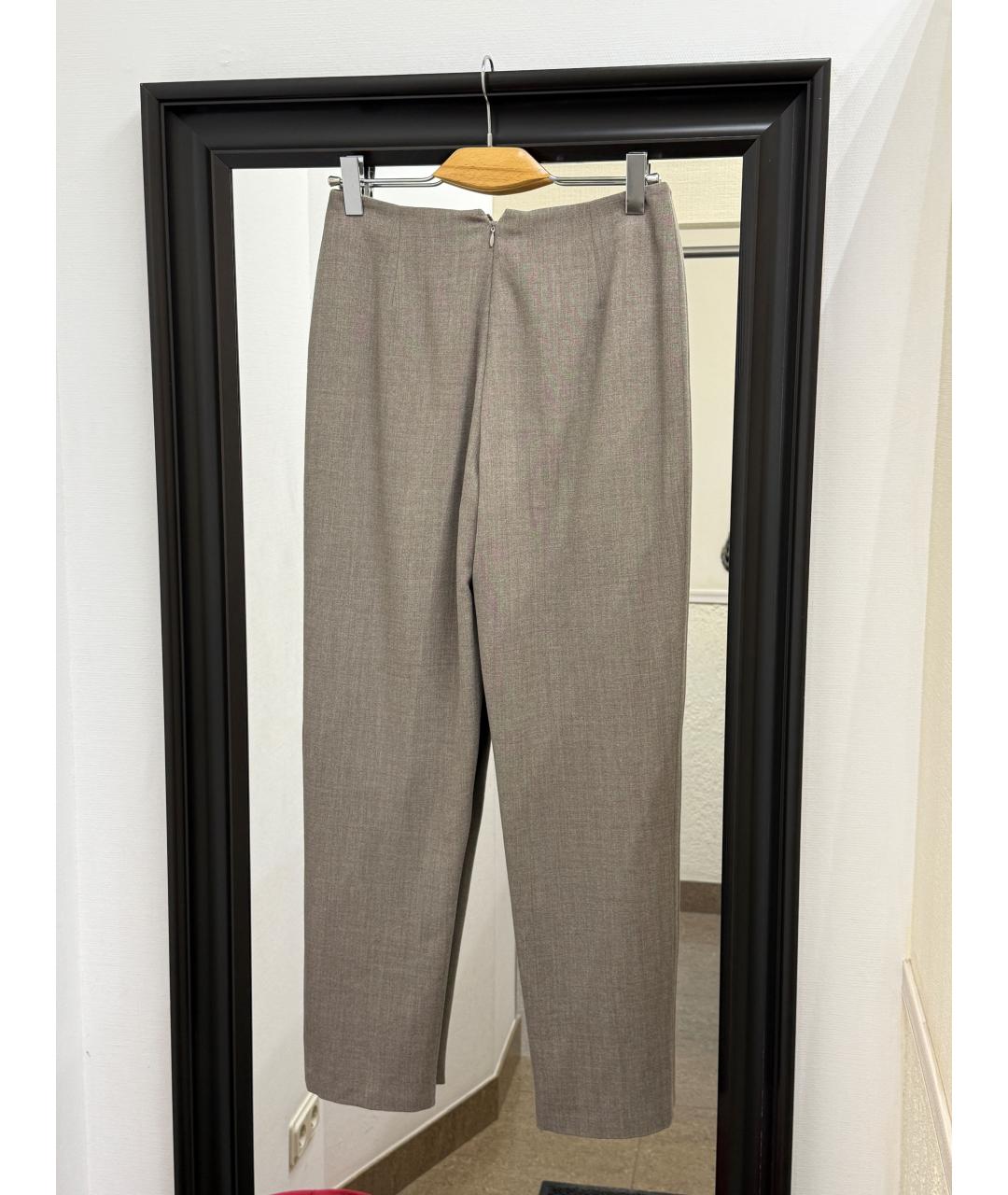 OSCAR DE LA RENTA Серые прямые брюки, фото 2