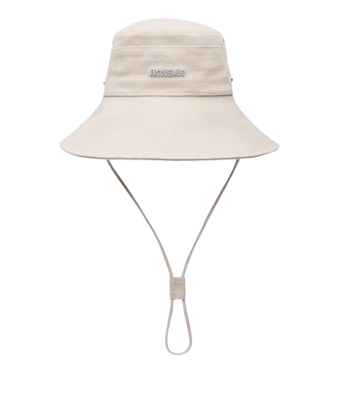 JACQUEMUS Бежевая хлопковая панама, фото 1