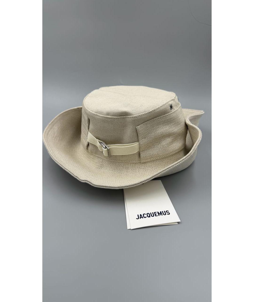 JACQUEMUS Бежевая хлопковая панама, фото 3