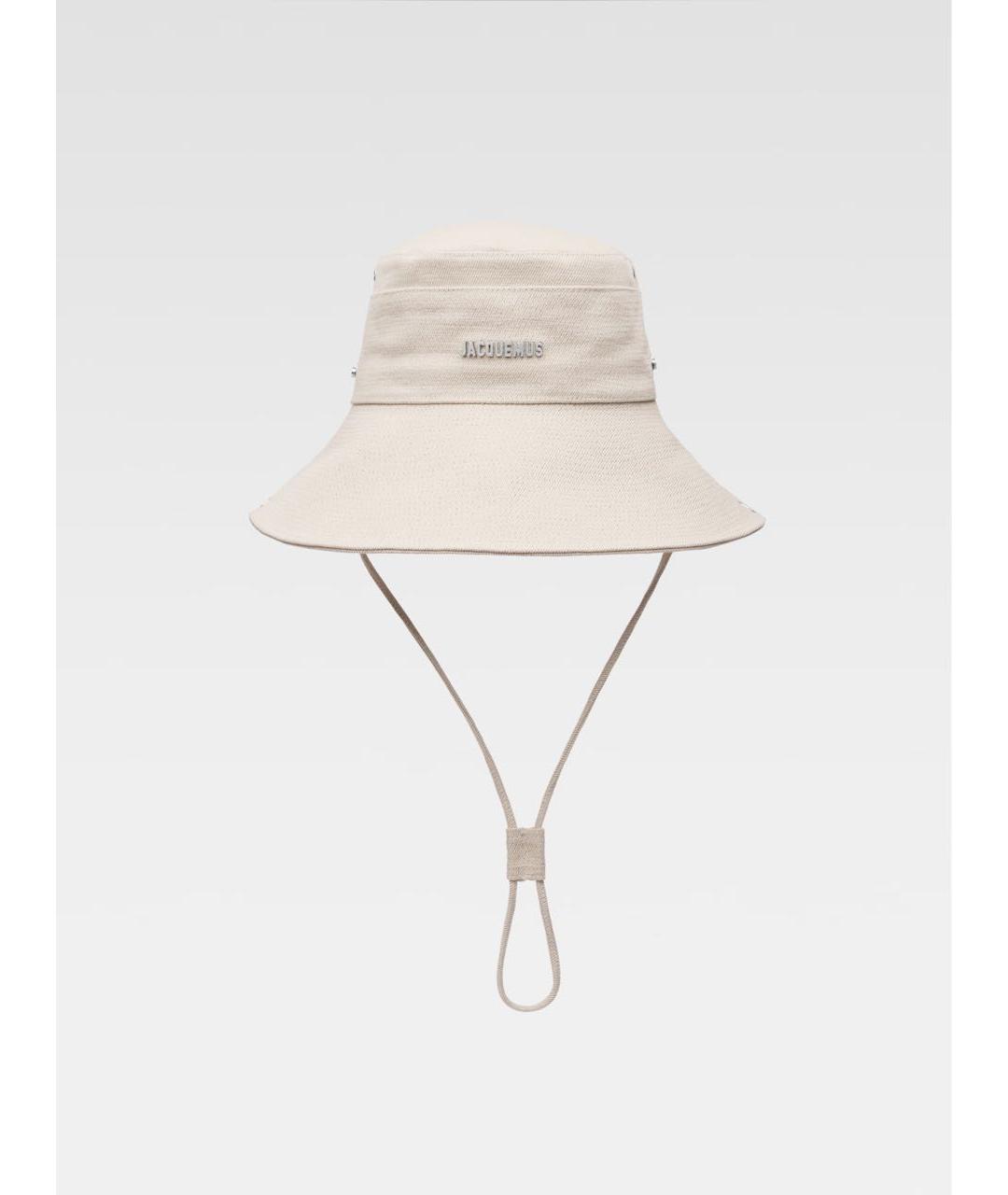 JACQUEMUS Бежевая хлопковая панама, фото 9