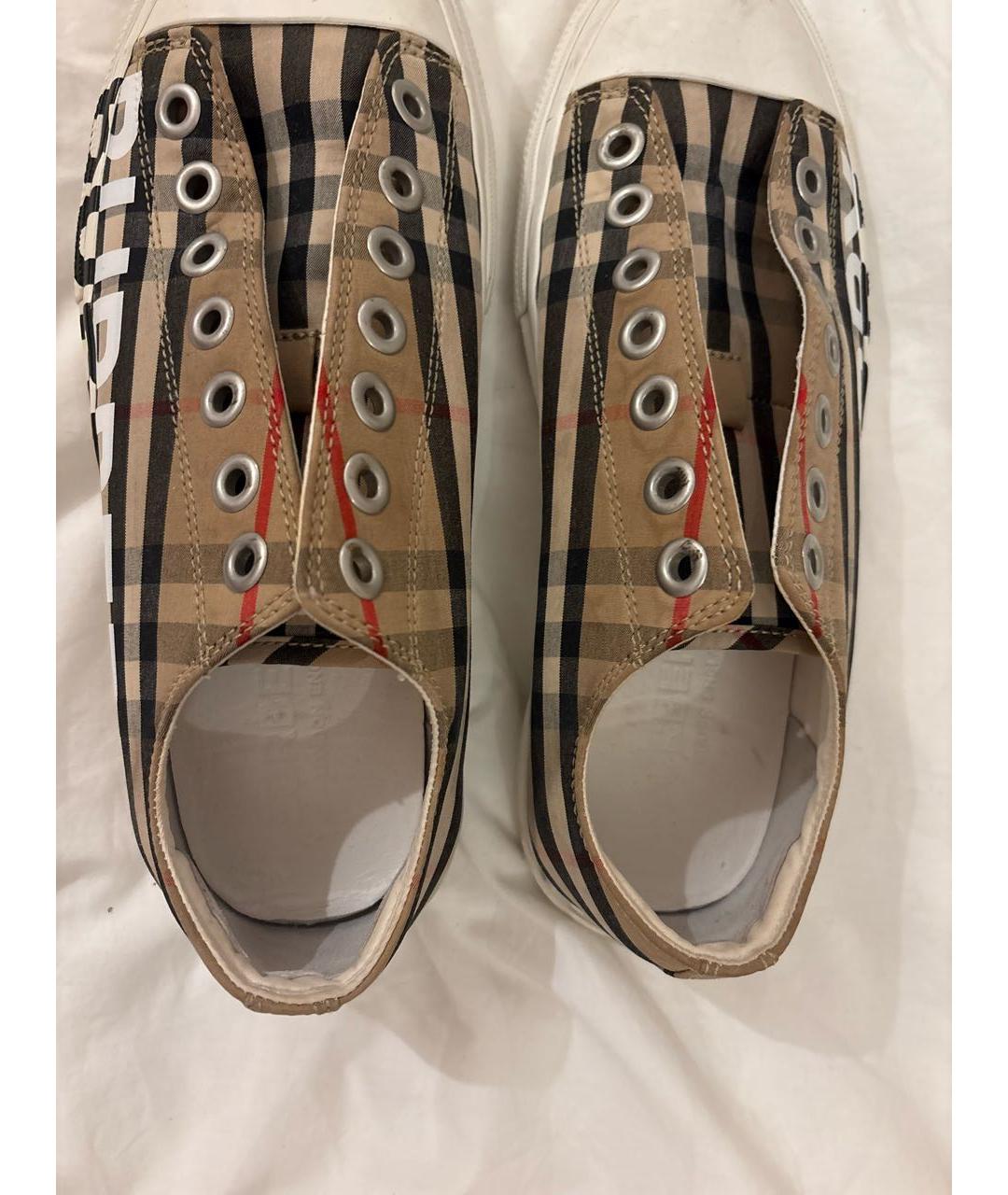 BURBERRY Бежевые кеды, фото 2