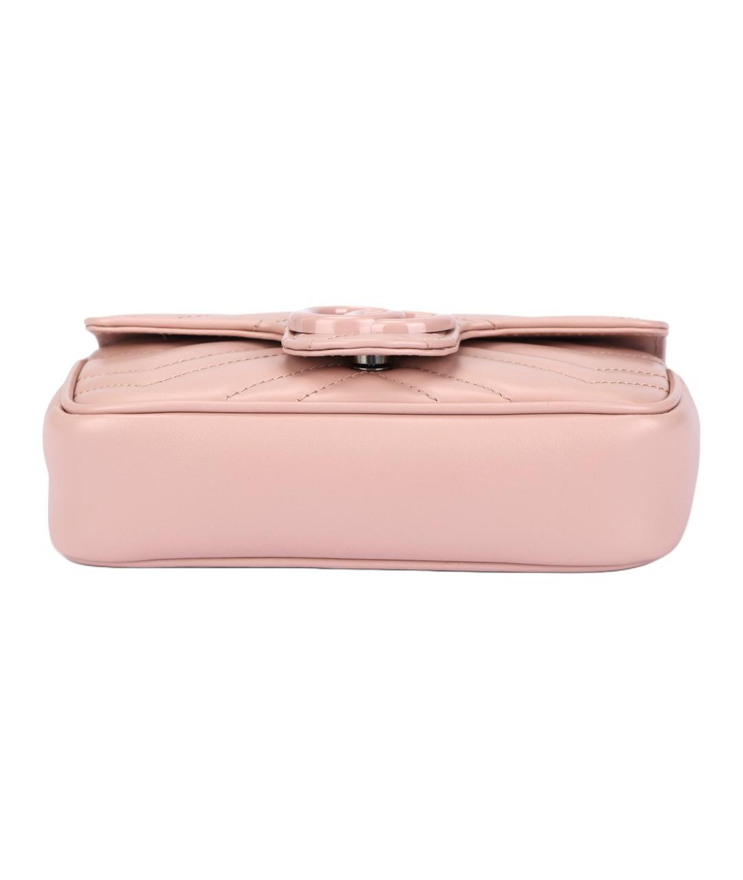 GUCCI Розовая кожаная сумка через плечо, фото 4