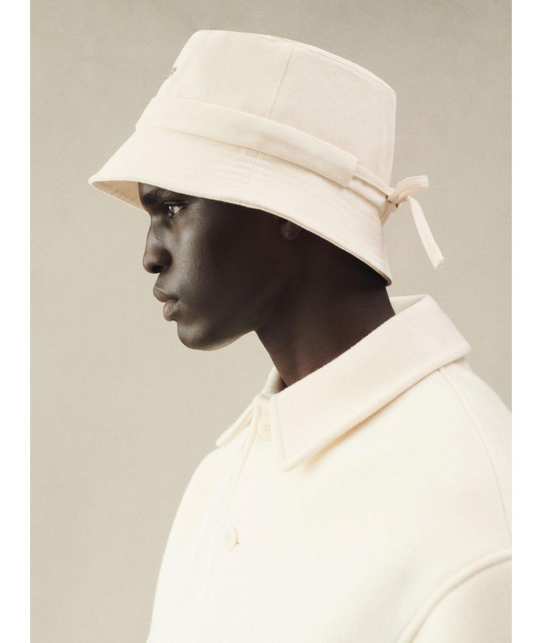 JACQUEMUS Белая хлопковая панама, фото 8