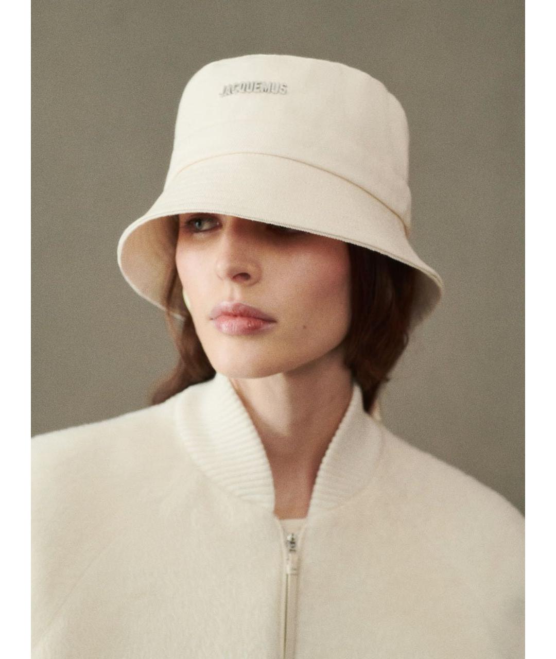 JACQUEMUS Белая хлопковая панама, фото 7