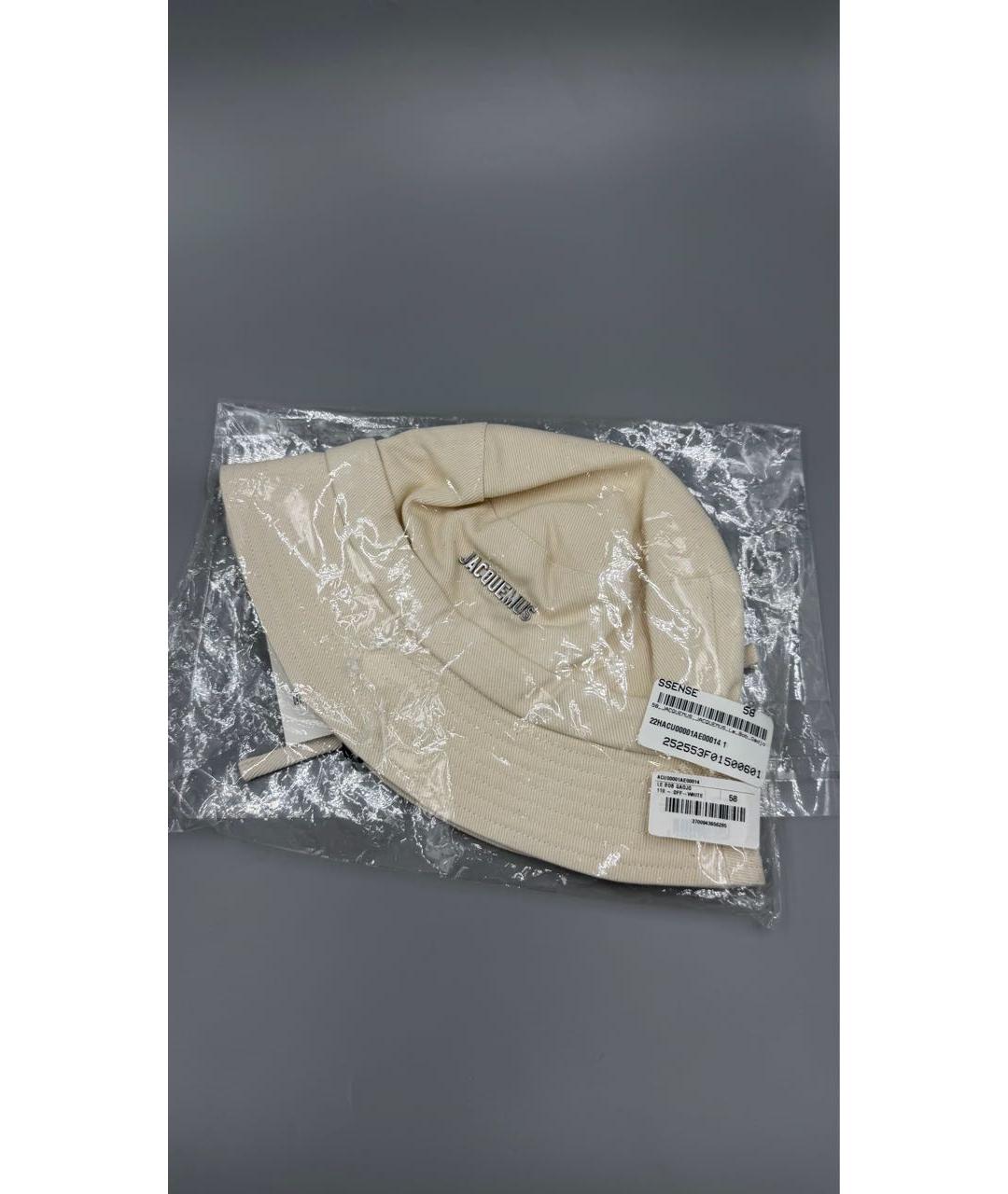 JACQUEMUS Белая хлопковая панама, фото 5