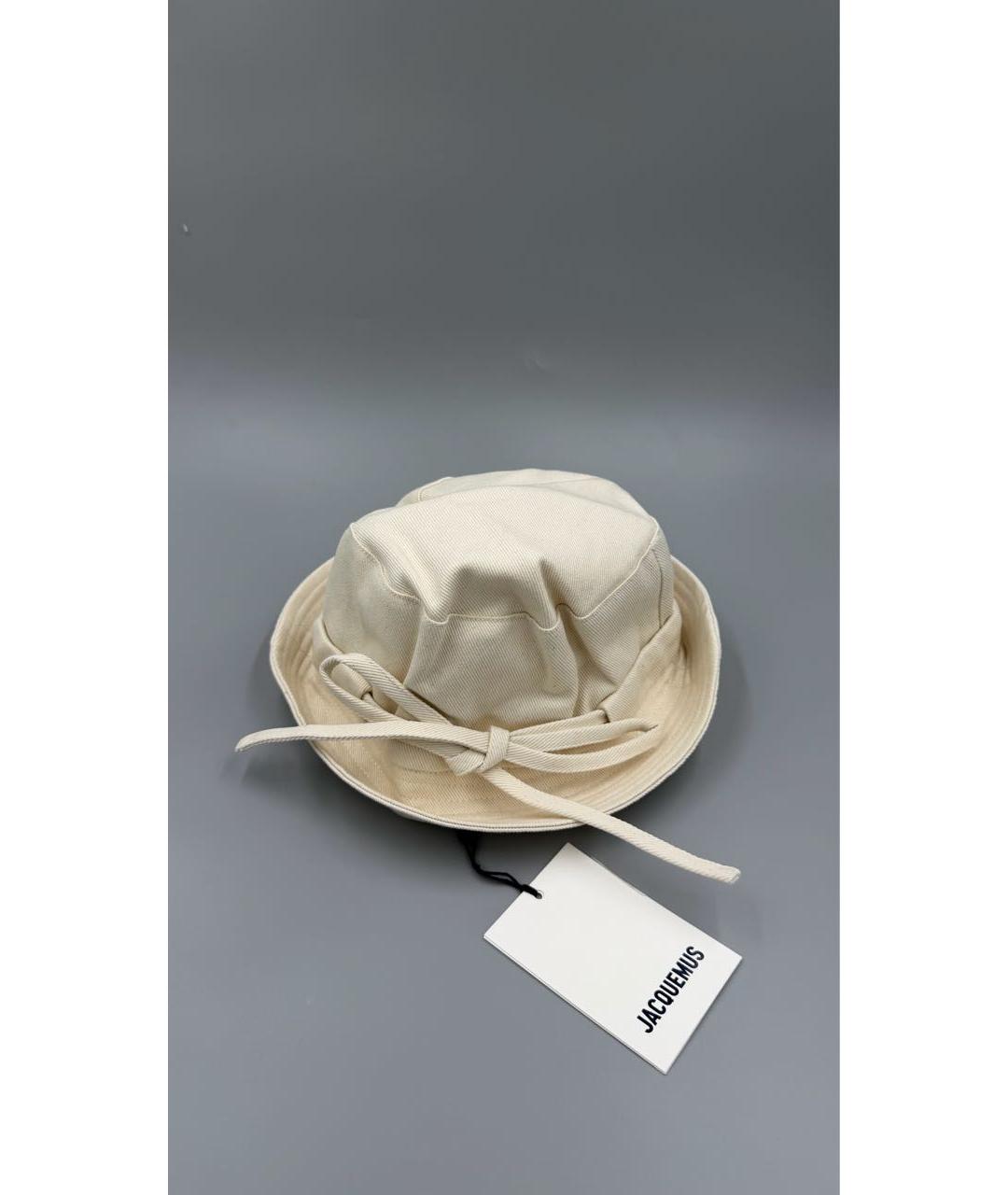 JACQUEMUS Белая хлопковая панама, фото 3