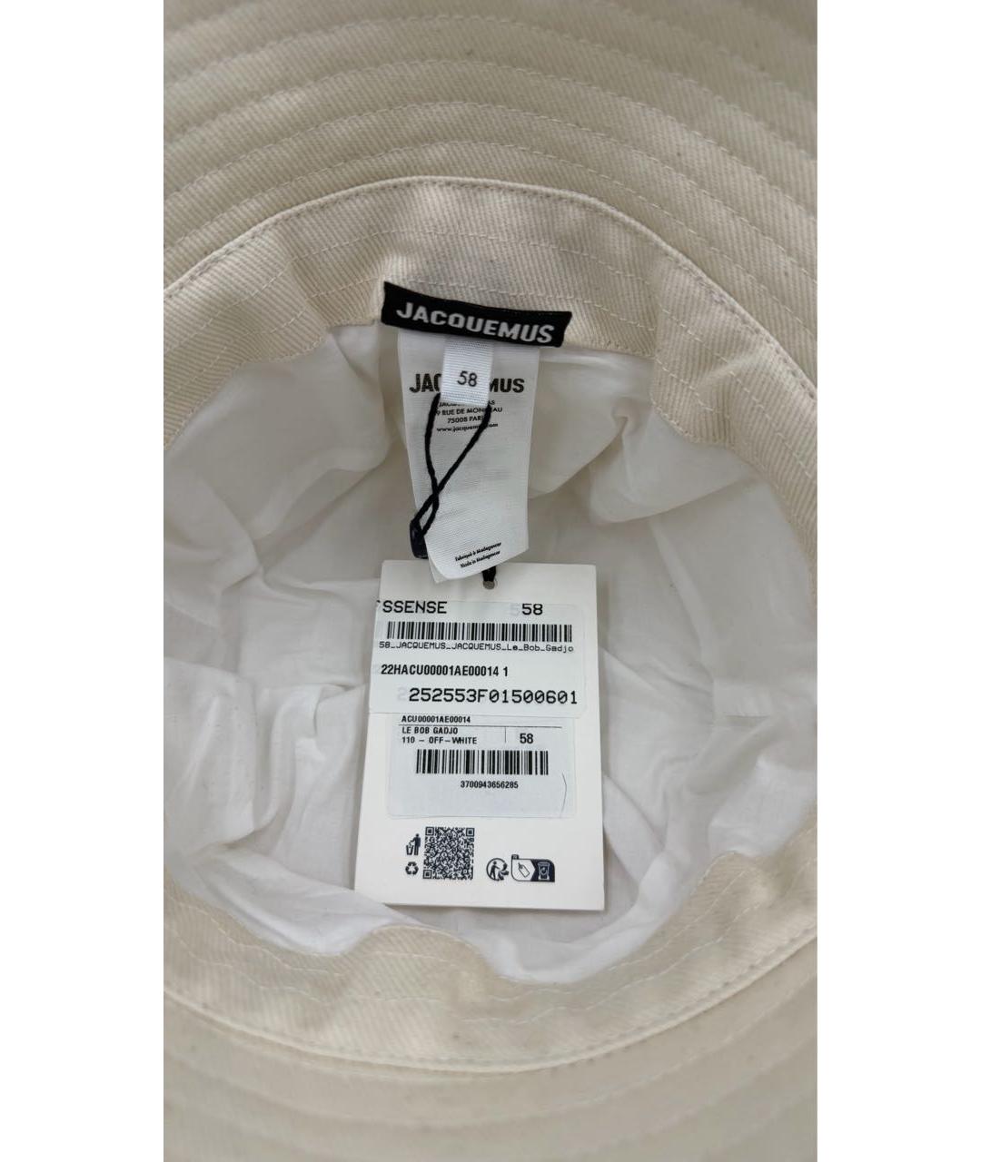 JACQUEMUS Белая хлопковая панама, фото 6