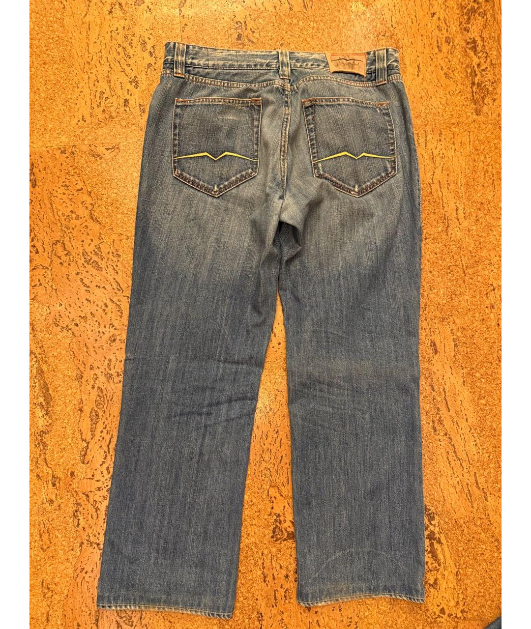 HUGO BOSS Темно-синие хлопковые прямые джинсы, фото 2