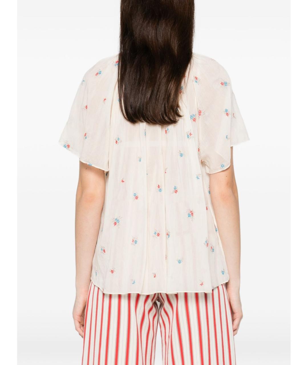 FORTE FORTE Бежевая хлопковая блузы, фото 3