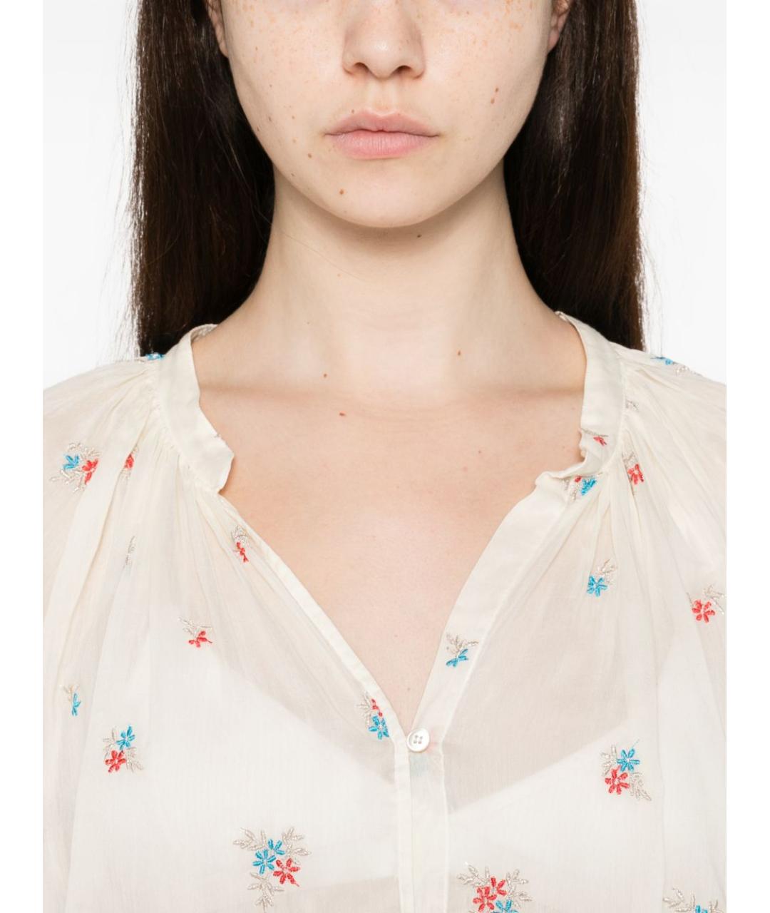 FORTE FORTE Бежевая хлопковая блузы, фото 5