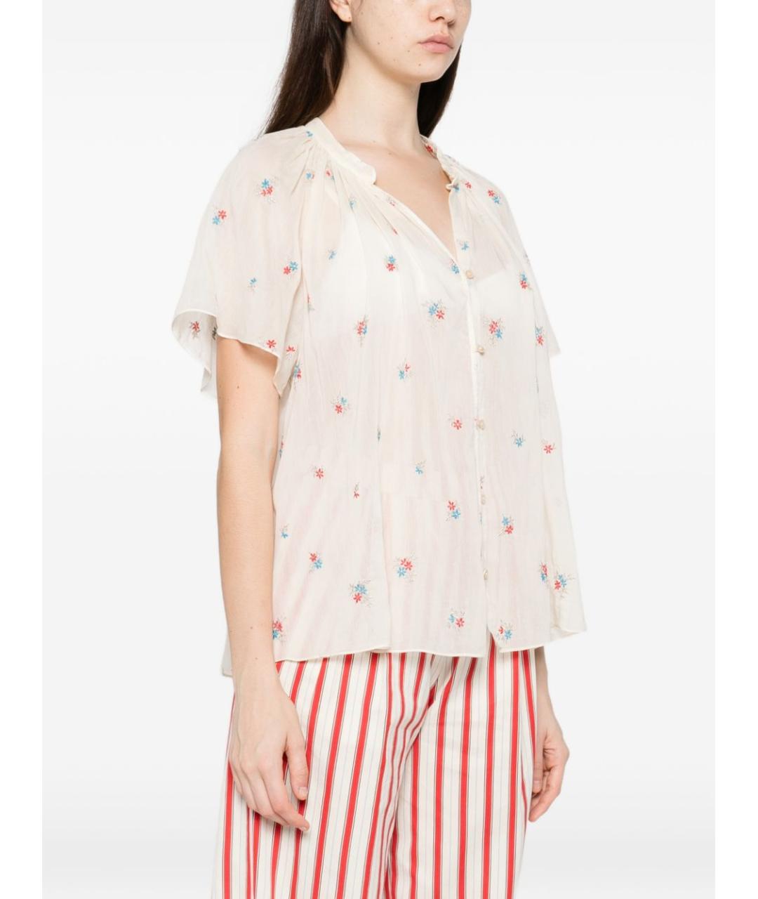 FORTE FORTE Бежевая хлопковая блузы, фото 2