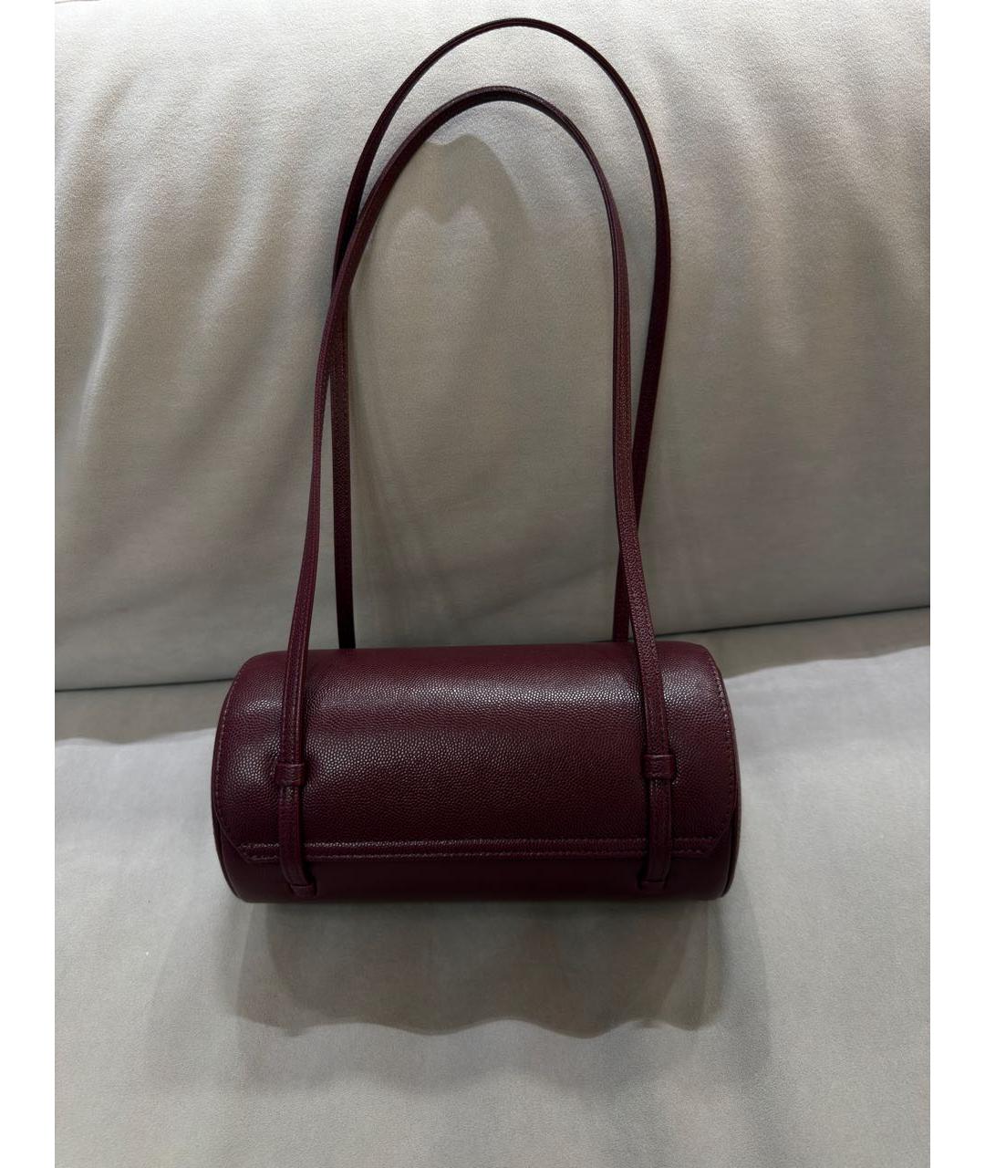 CHANEL Бордовая кожаная сумка через плечо, фото 3