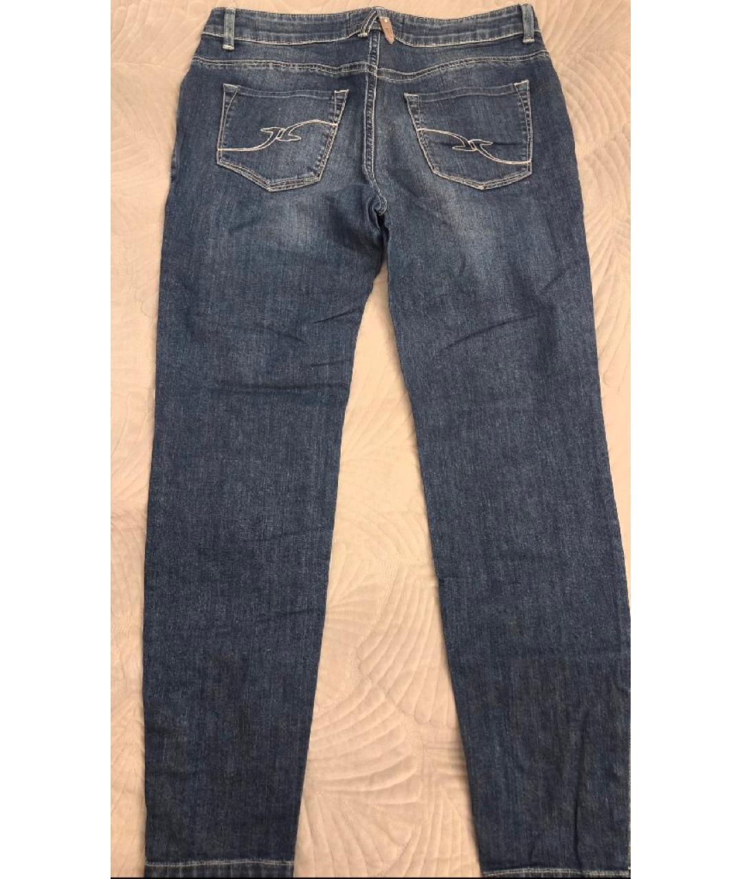 TRUSSARDI JEANS Синие хлопковые джинсы слим, фото 2