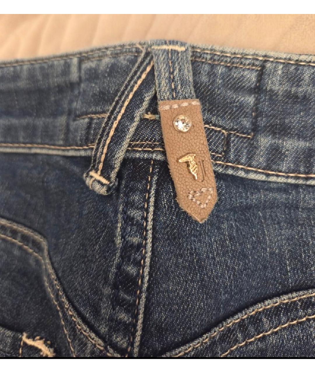 TRUSSARDI JEANS Синие хлопковые джинсы слим, фото 7