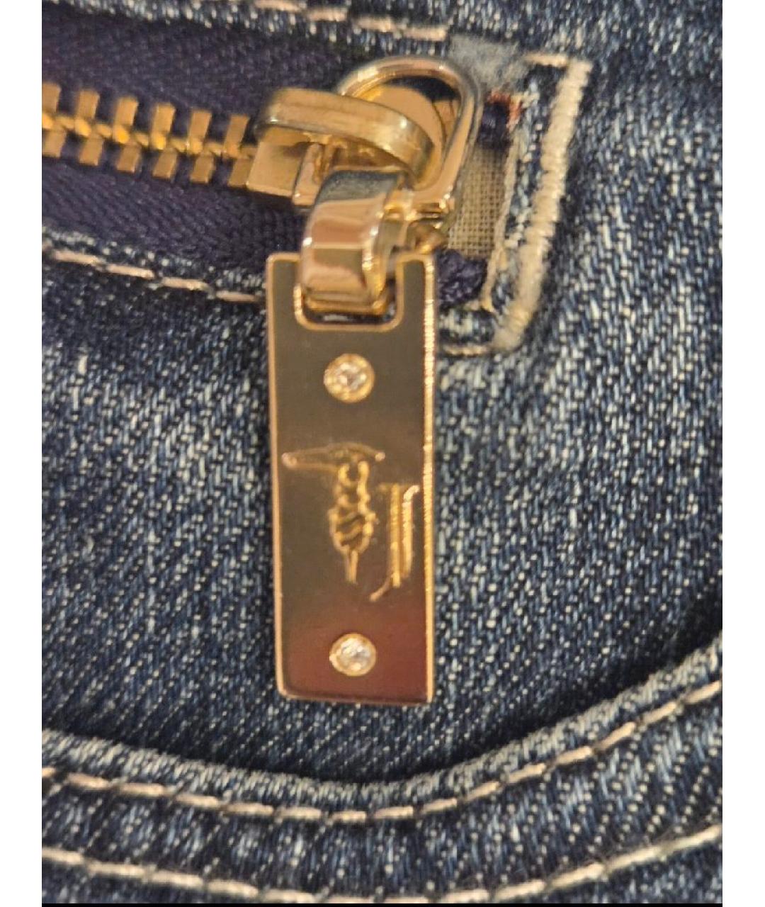 TRUSSARDI JEANS Синие хлопковые джинсы слим, фото 6