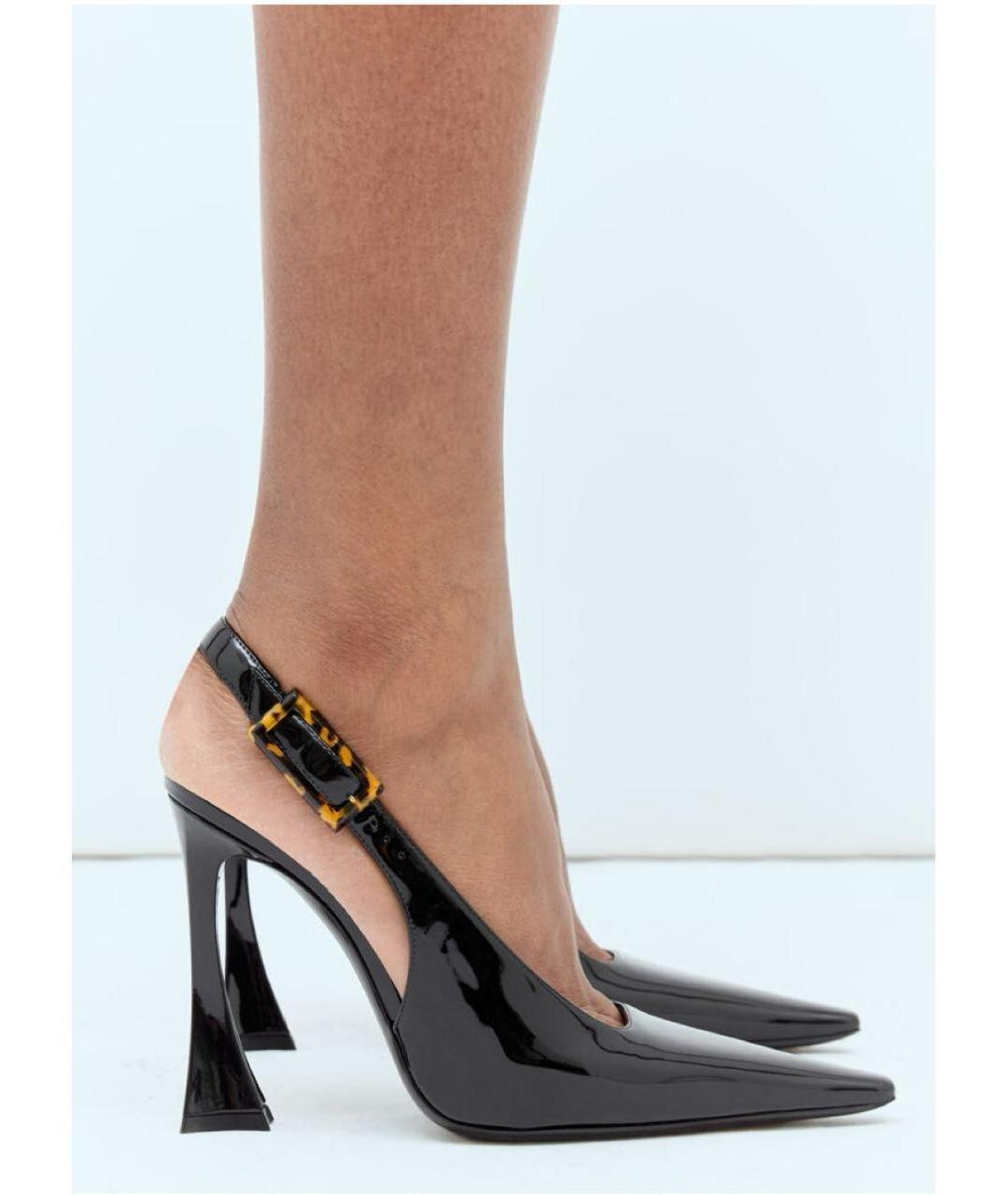 SAINT LAURENT Черные туфли из лакированной кожи, фото 8