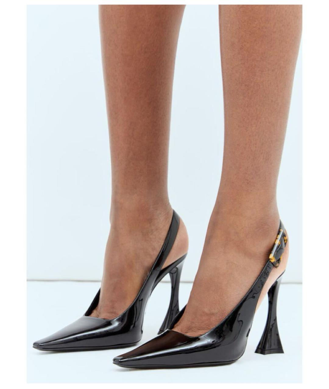 SAINT LAURENT Черные туфли из лакированной кожи, фото 2