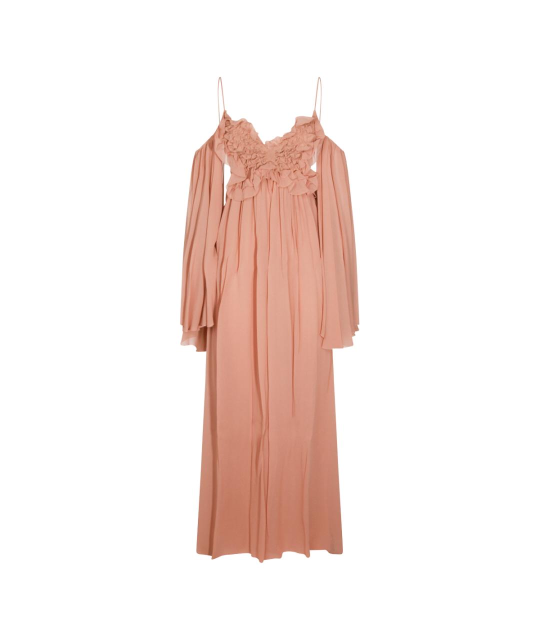 BLUMARINE Розовое вискозное вечернее платье, фото 1