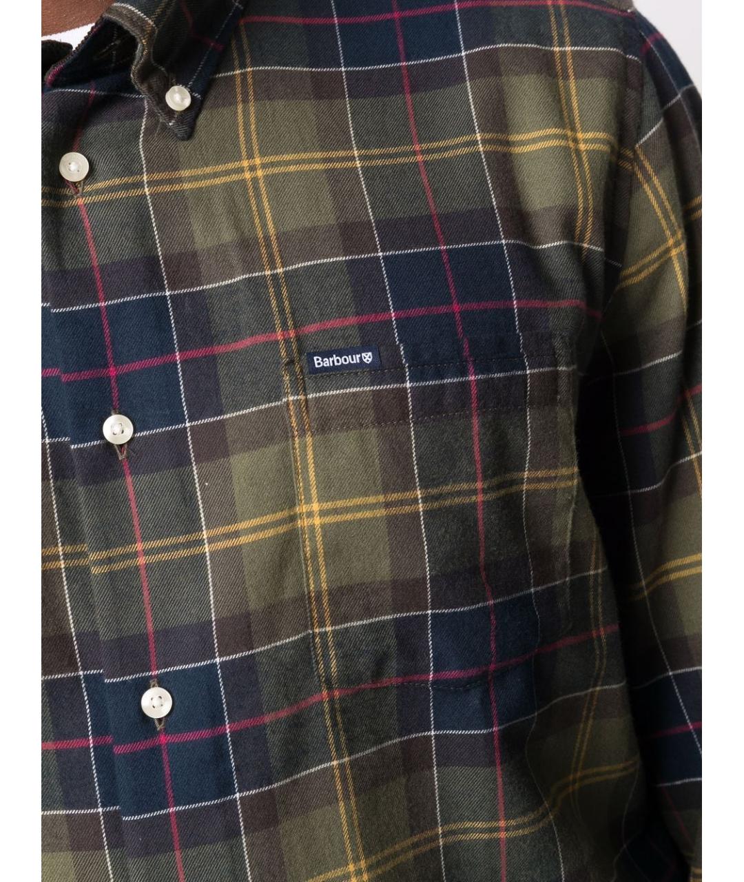 BARBOUR Зеленая хлопковая кэжуал рубашка, фото 3