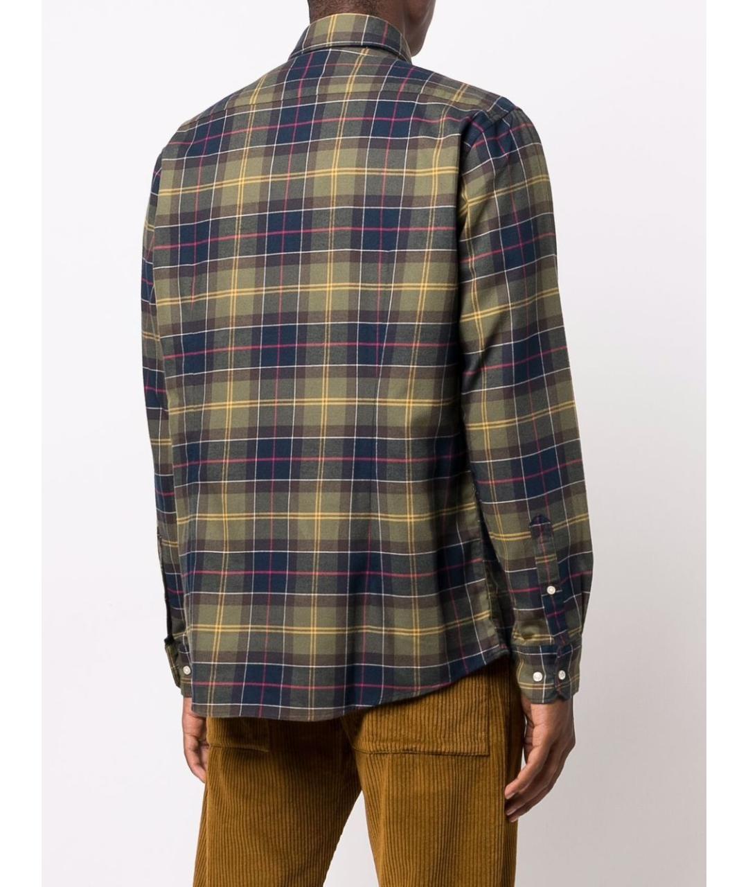 BARBOUR Зеленая хлопковая кэжуал рубашка, фото 2