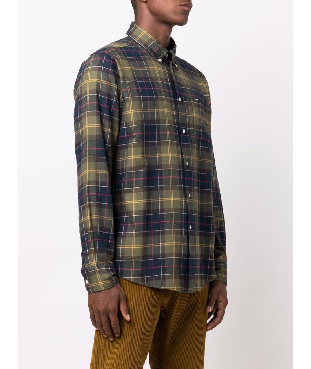 BARBOUR Зеленая хлопковая кэжуал рубашка, фото 4