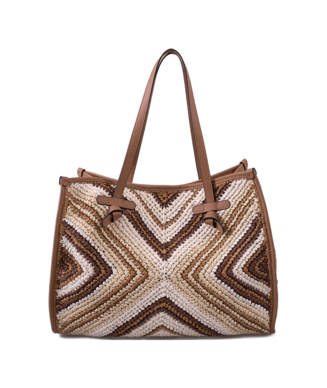 Gianni Chiarini Коричневая пелетеная сумка тоут, фото 1