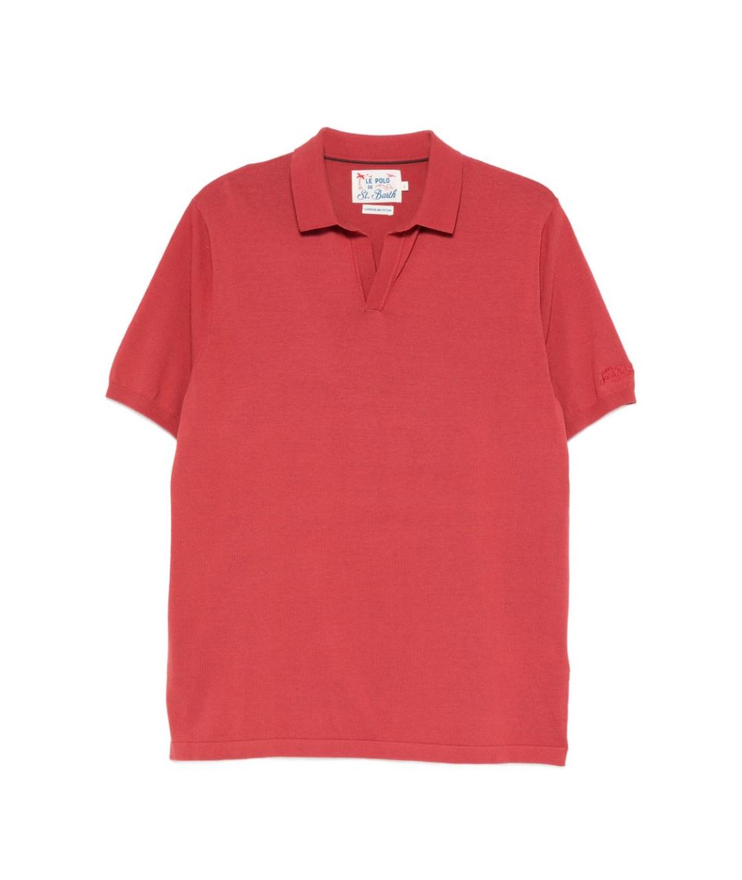 MC2 SAINT BARTH Красное хлопковое поло с коротким рукавом, фото 1