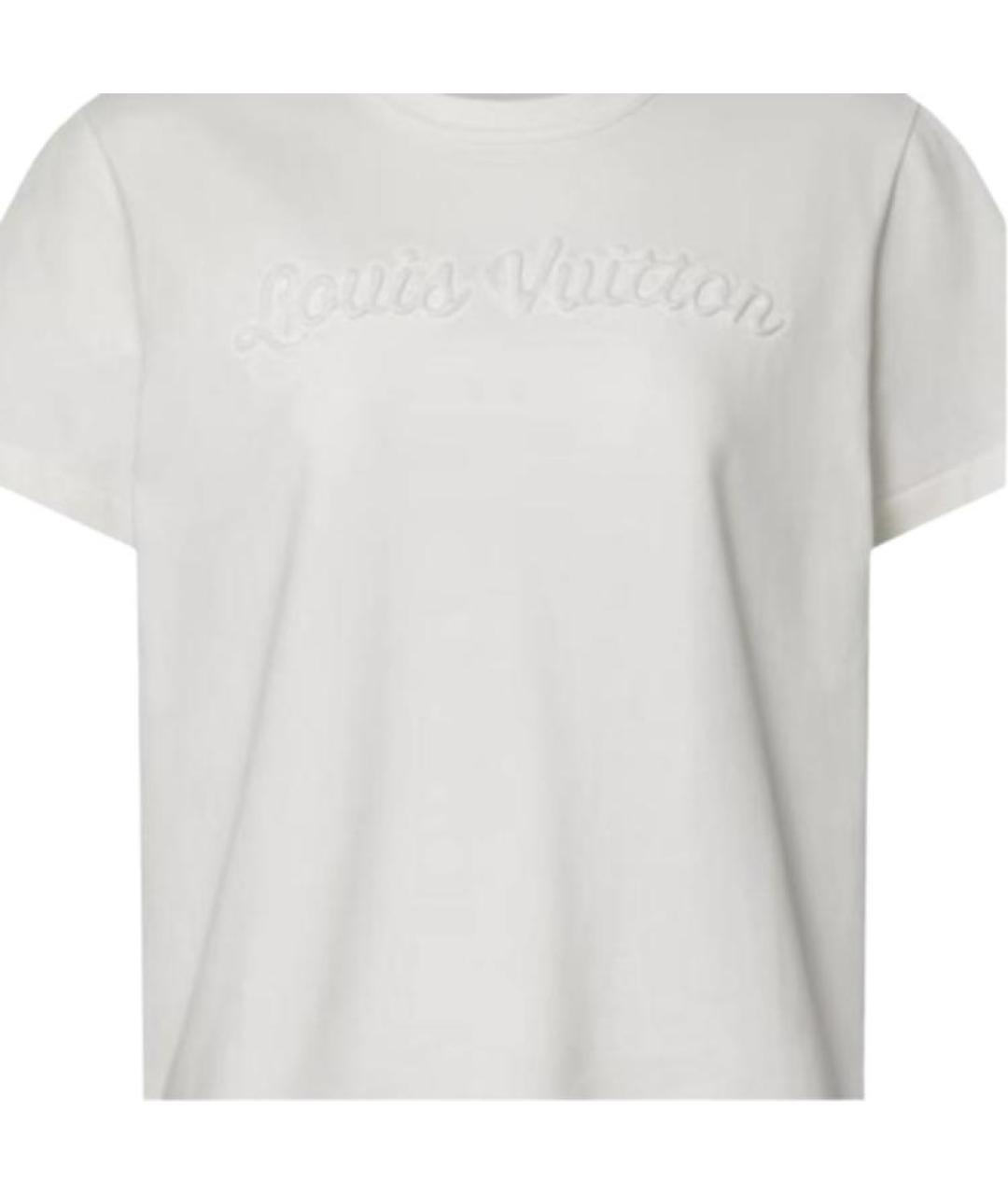 LOUIS VUITTON Белая хлопковая футболка, фото 4