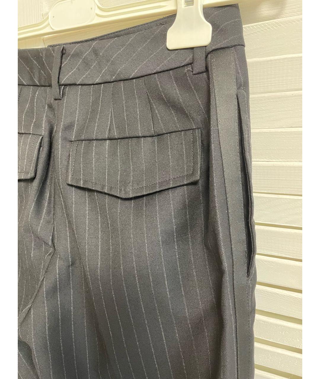 DOLCE&GABBANA Черные шерстяные прямые брюки, фото 6