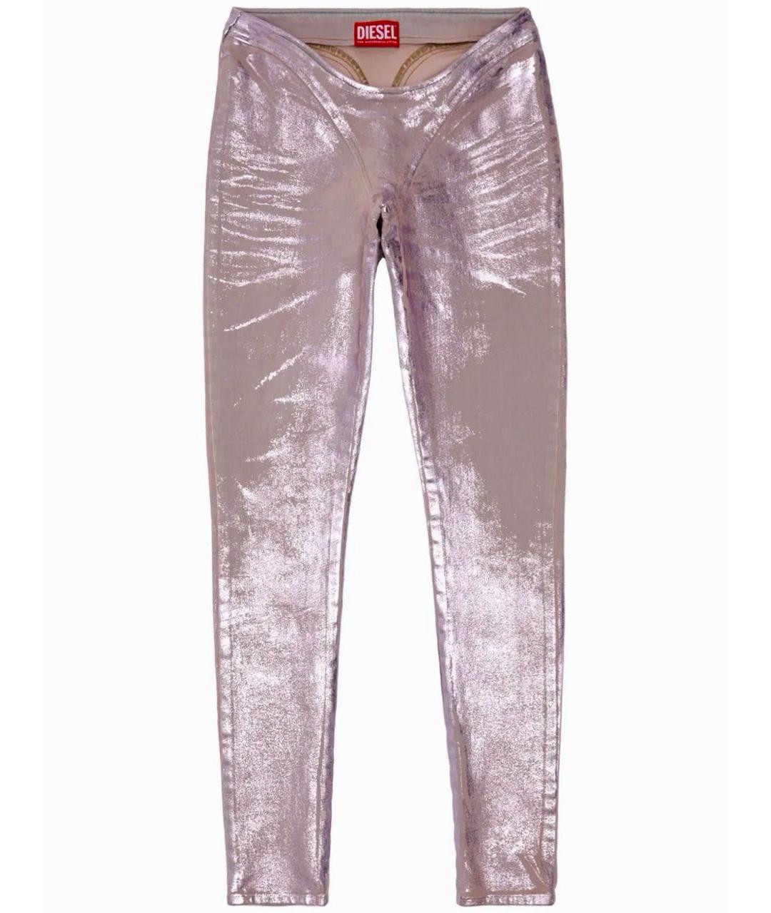 DIESEL Розовые хлопко-эластановые джинсы слим, фото 9