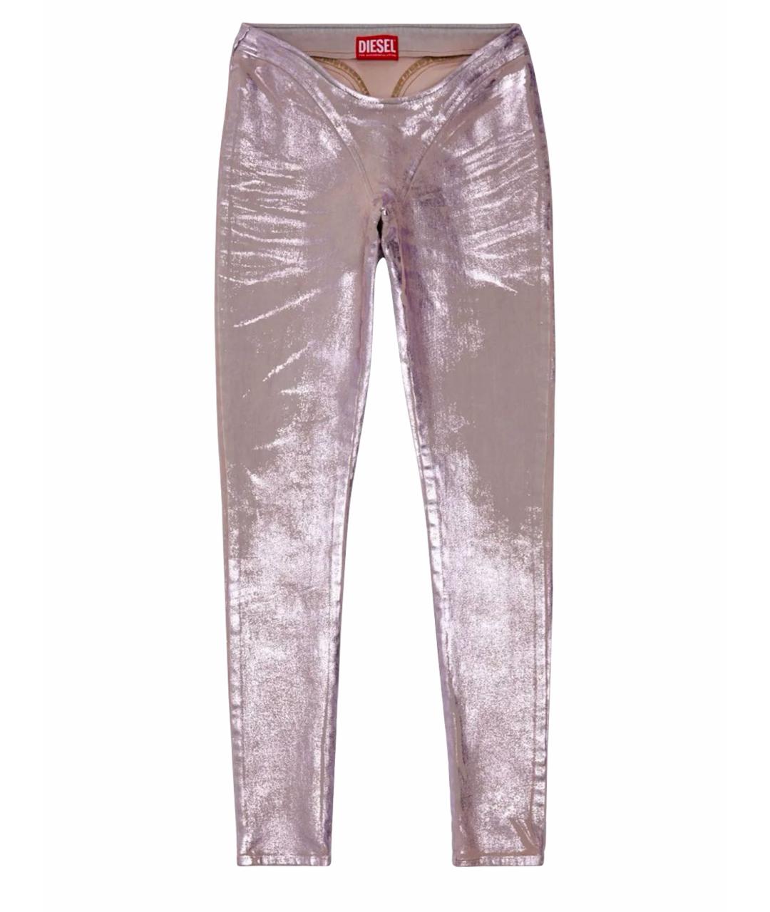 DIESEL Розовые хлопко-эластановые джинсы слим, фото 1