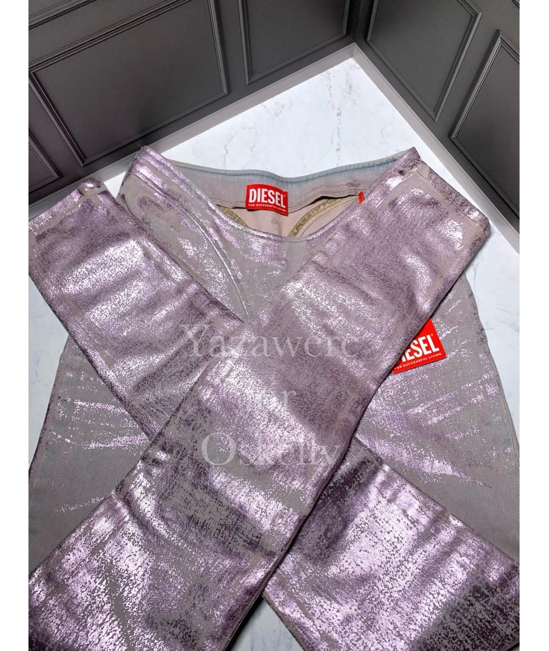 DIESEL Розовые хлопко-эластановые джинсы слим, фото 6