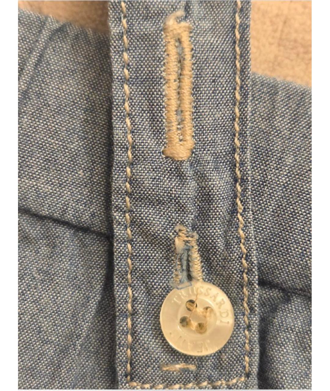 TRUSSARDI JEANS Синий хлопковый комбинезон, фото 7