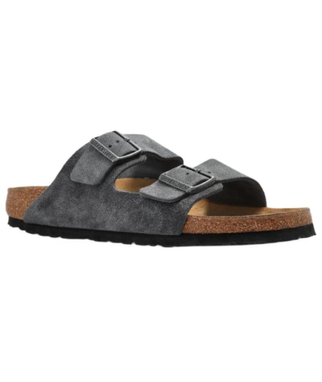BIRKENSTOCK Серые замшевые сандалии, фото 2