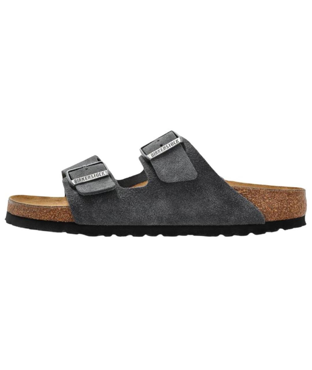 BIRKENSTOCK Серые замшевые сандалии, фото 5