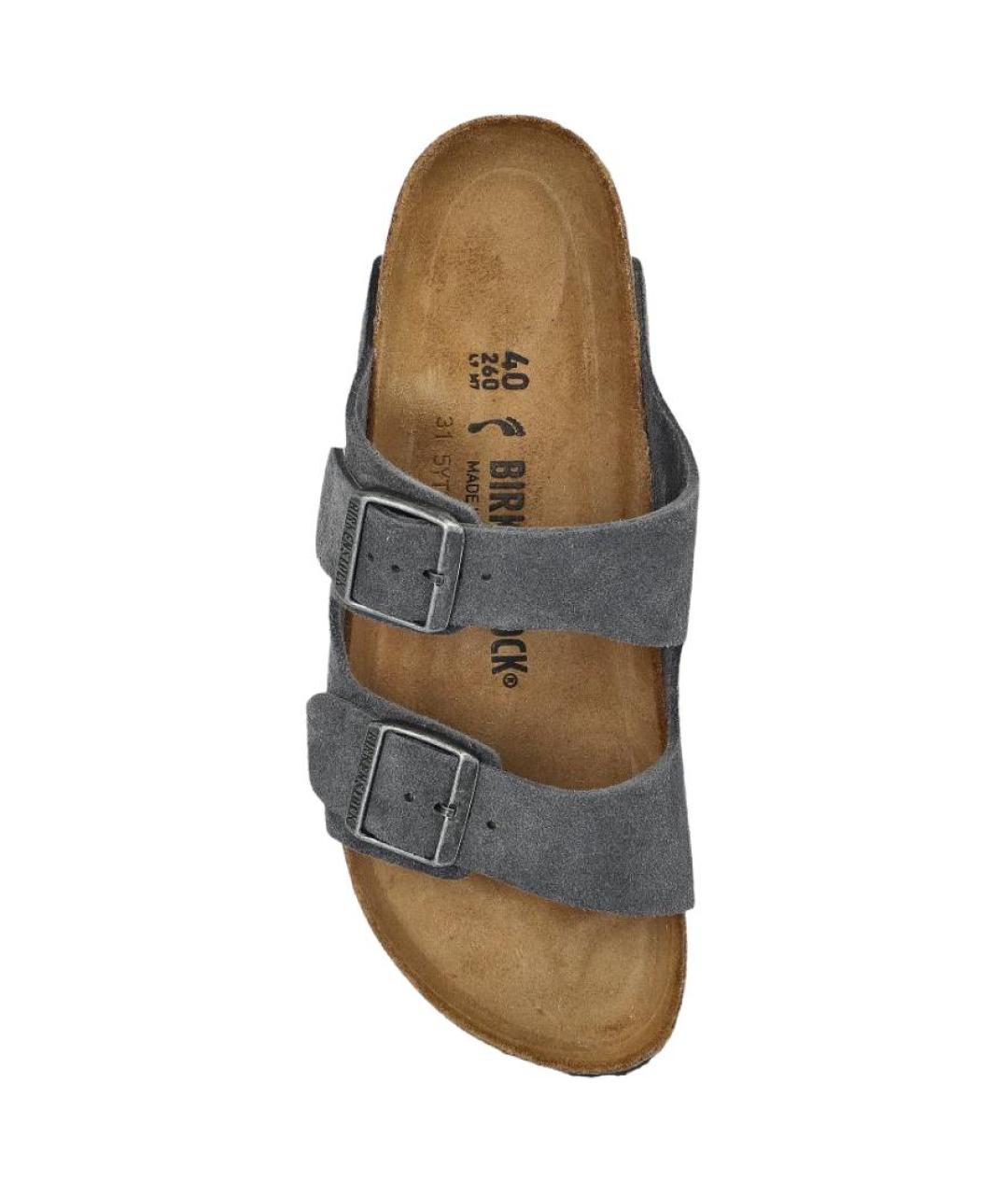 BIRKENSTOCK Серые замшевые сандалии, фото 4