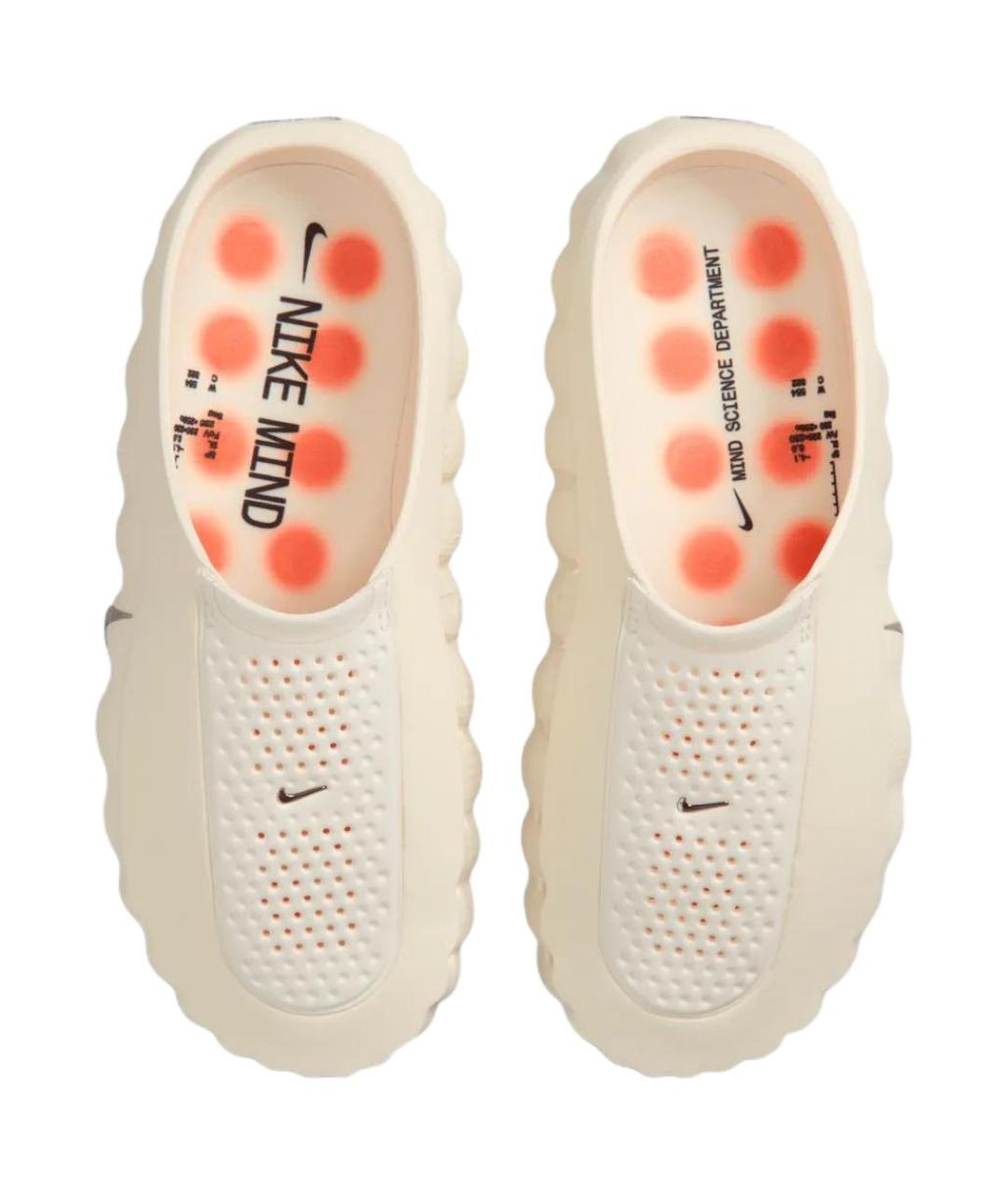 NIKE Бежевые синтетические мюли, фото 4