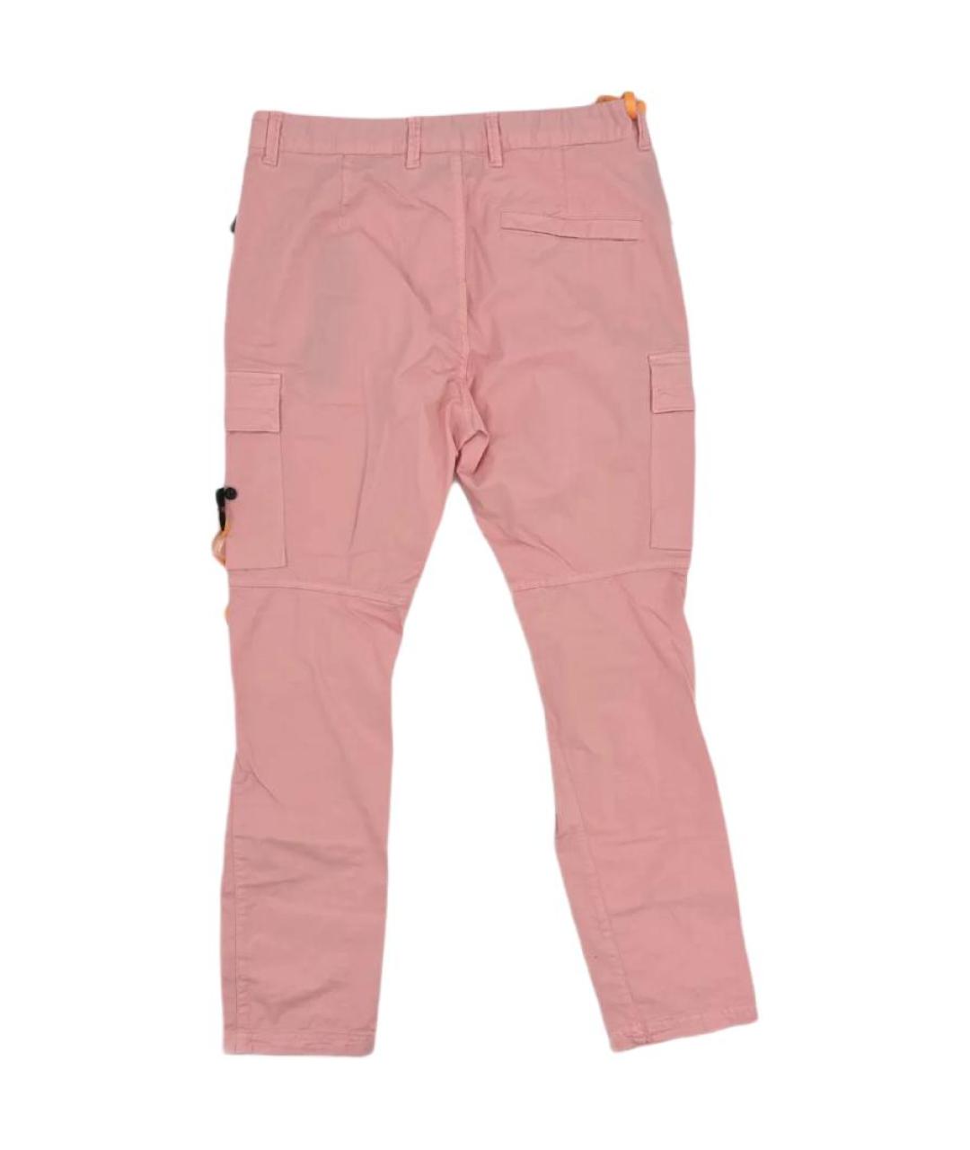STONE ISLAND Розовые прямые брюки, фото 2