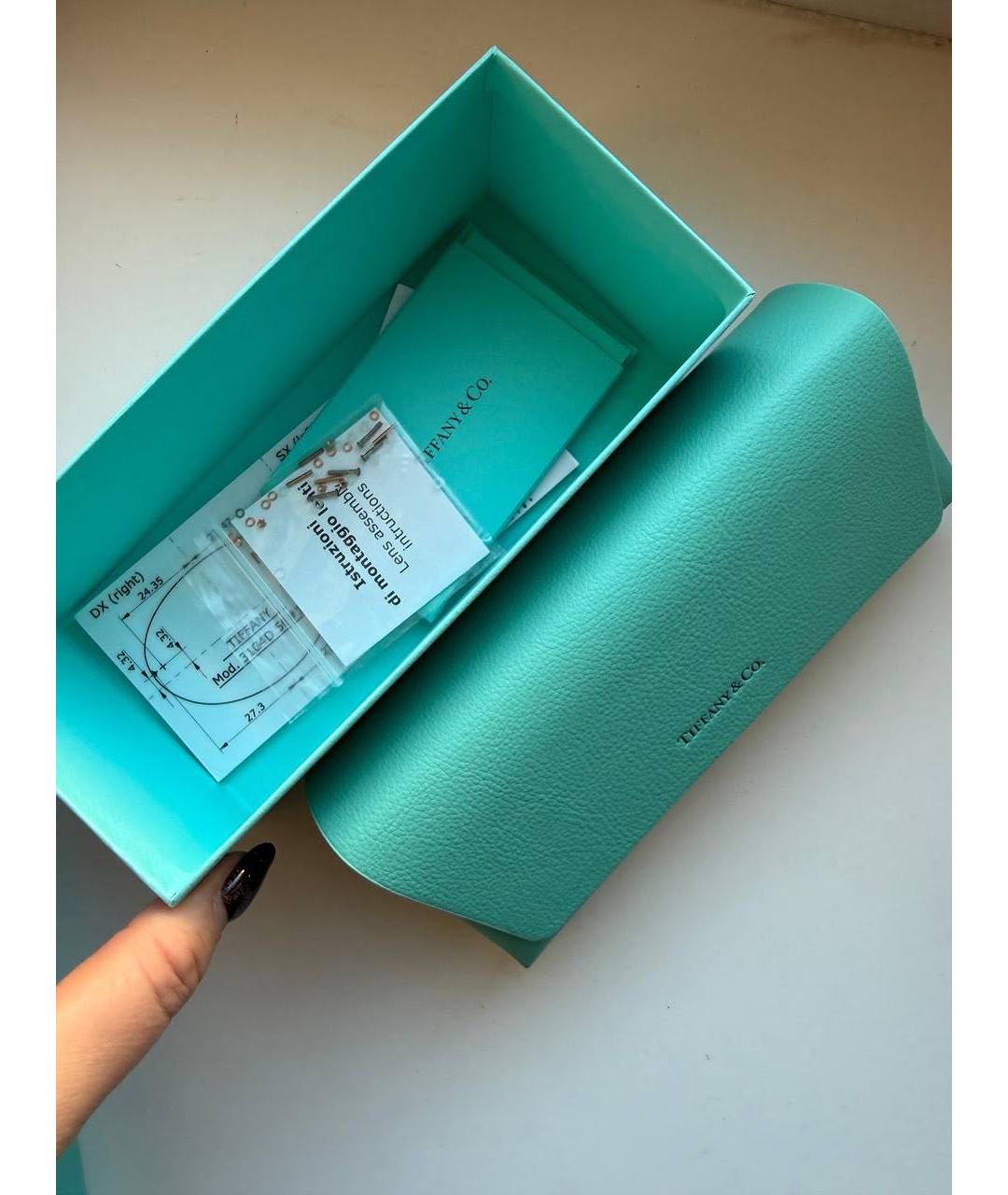 TIFFANY&CO Золотые металлические солнцезащитные очки, фото 6