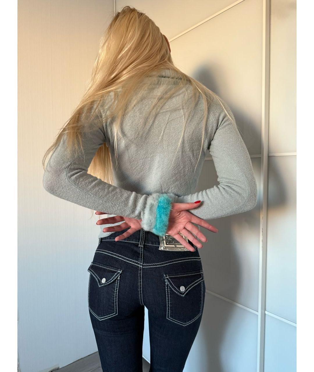 BLUMARINE Голубой шерстяной джемпер / свитер, фото 3