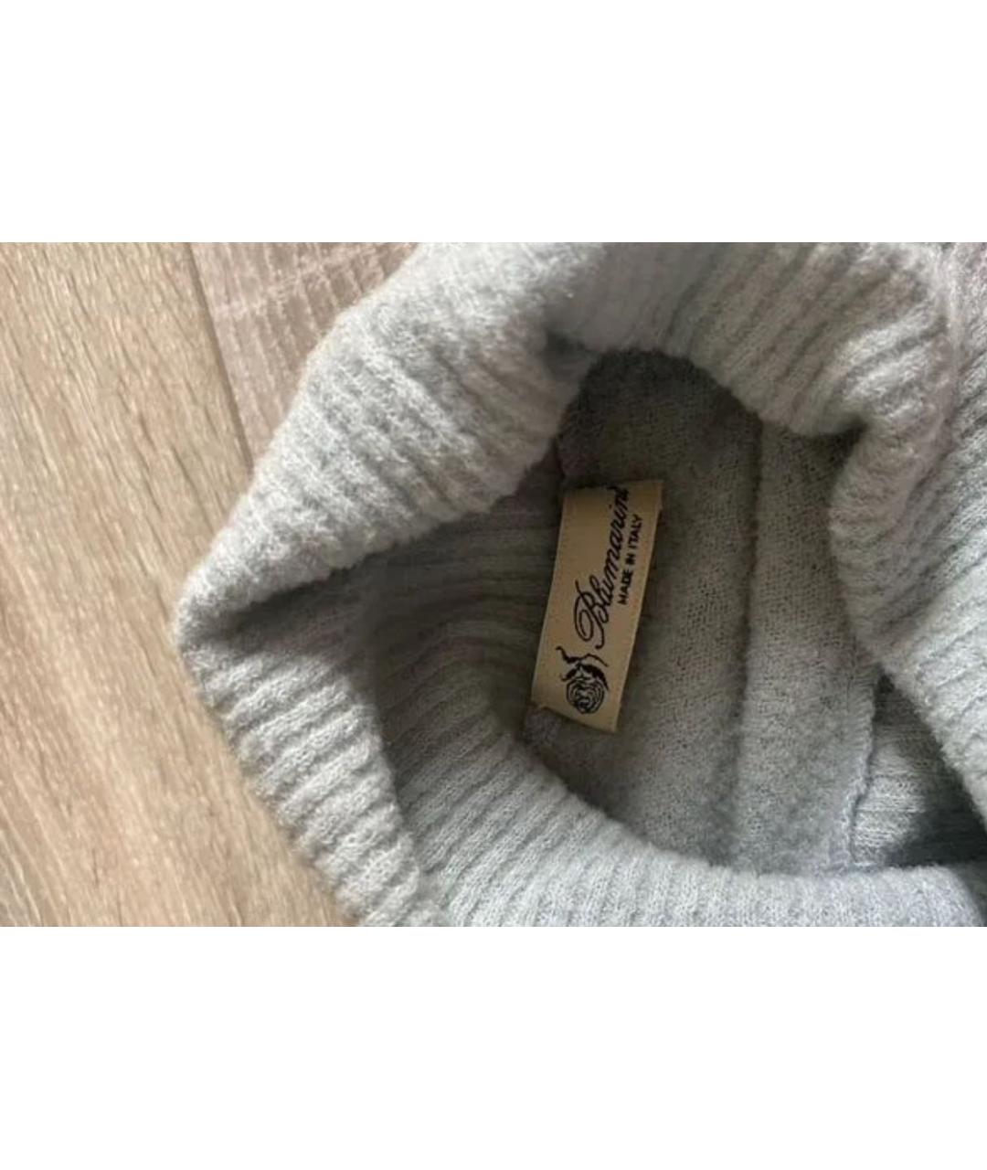 BLUMARINE Голубой шерстяной джемпер / свитер, фото 7